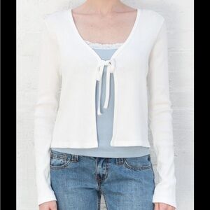 Brandy Melville white tie front Cardigan / Sweater